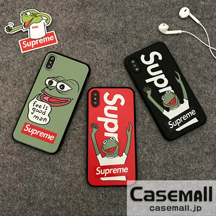 シュプリーム カーミット iPhonexケース supreme kermit iPhone8 iPhone7PLUS カバー ソフト フルカバー