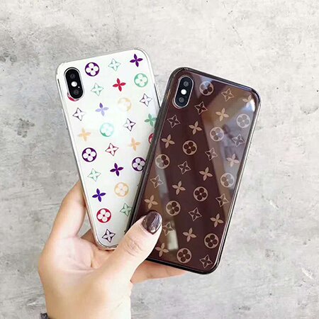 lv iphone8/7 鏡面ガラスケース ルイビトン モノグラム ヴイドン アイフォンx/テン 携帯カバー 男女